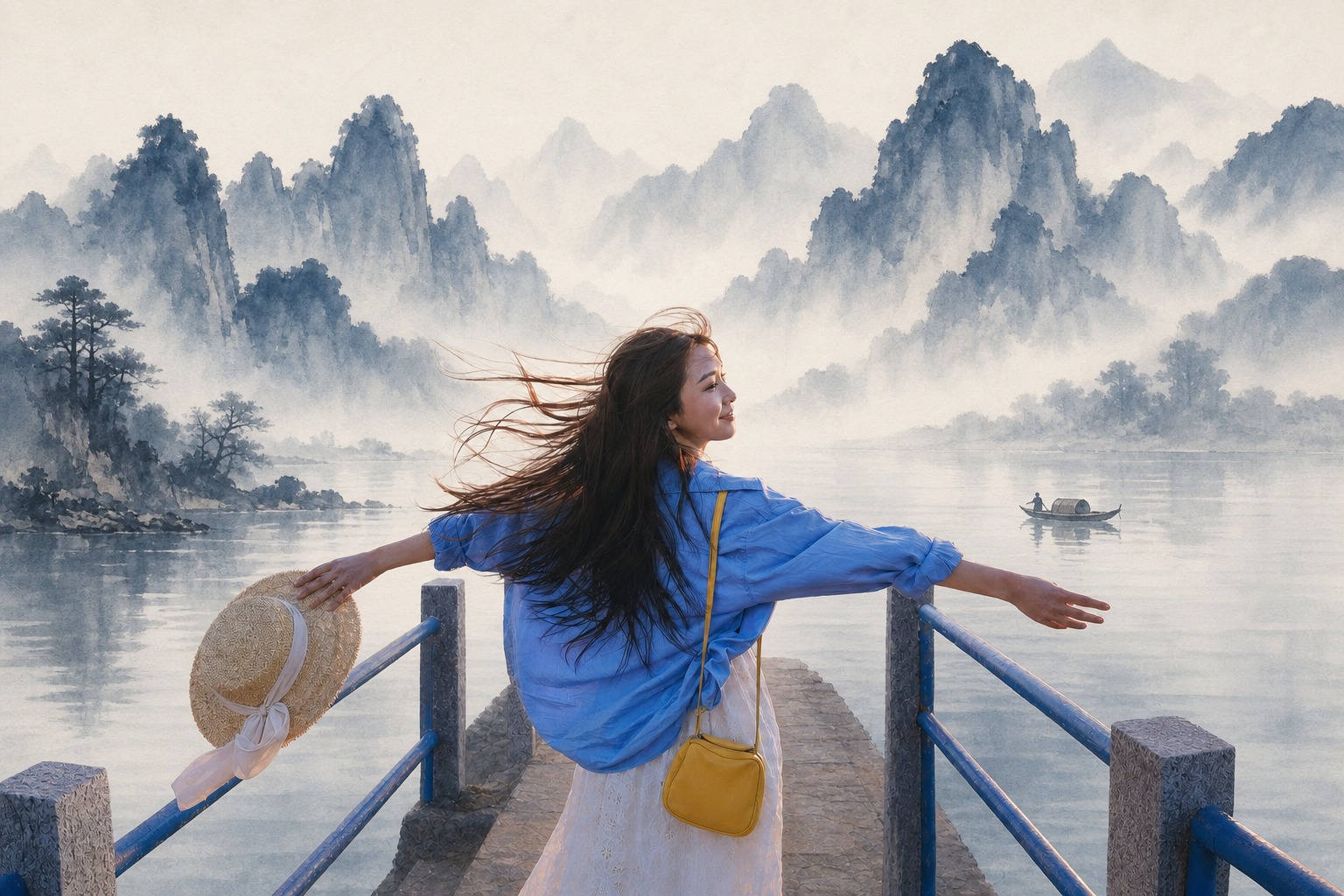水墨换景